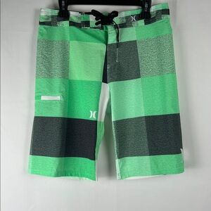 Hurley Green and Black‎ Board Shorts Mens Swimwear